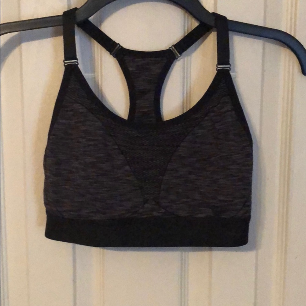 Avia black grey marl sports bra